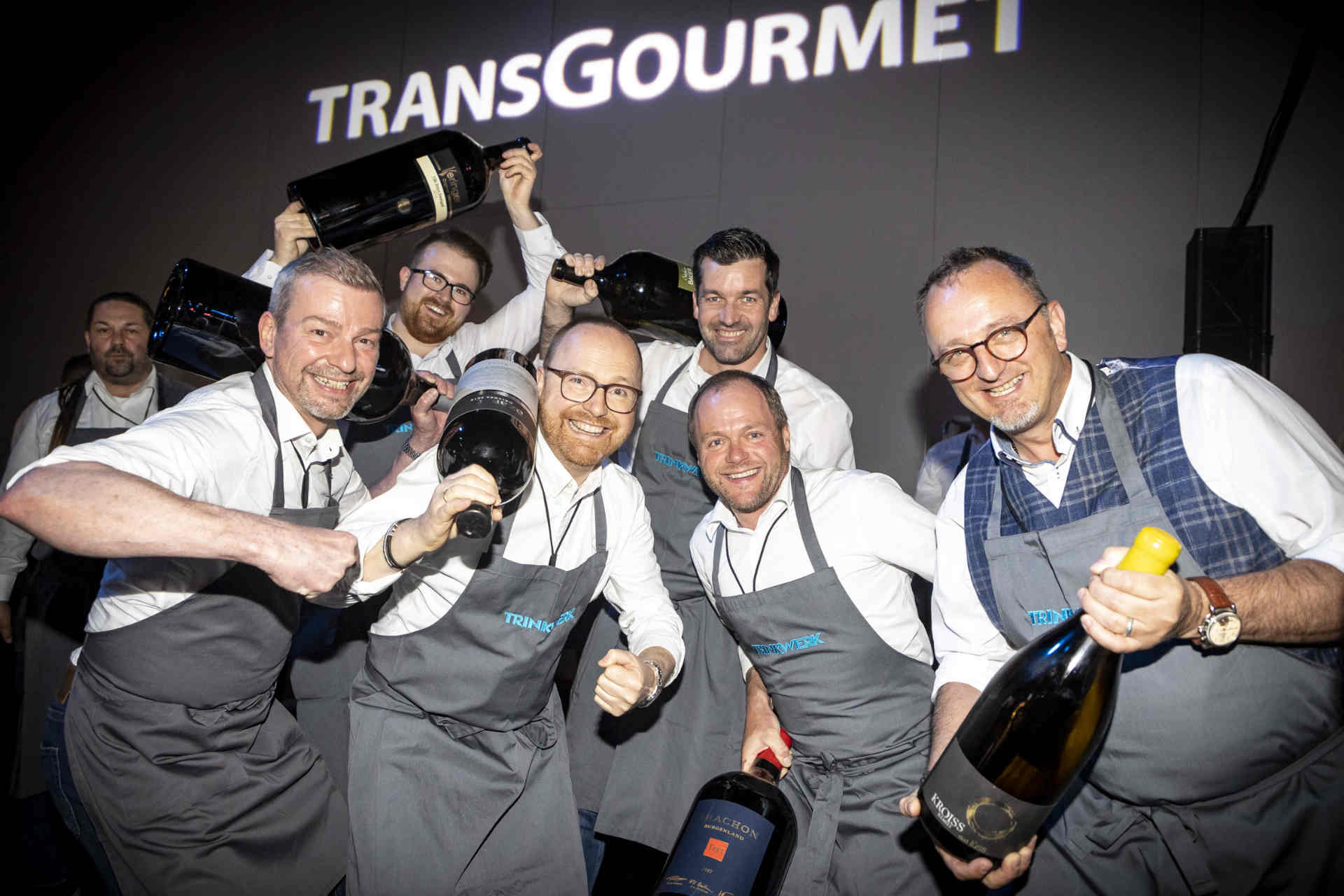 Die Trinkwerk-Sommeliers unterstützen die »Newcomer Winzer« tatkräftig © Andreas Kolarik / Transgourmet Österreich