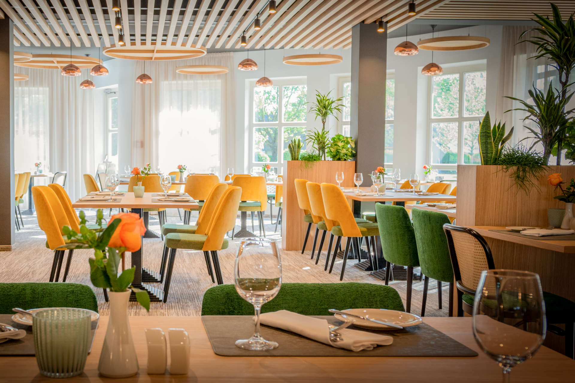 Das neu sanierte Restaurant »Vitavesta« dient als Familien- und Buffetrestaurant. © Vila Vita Pannonia