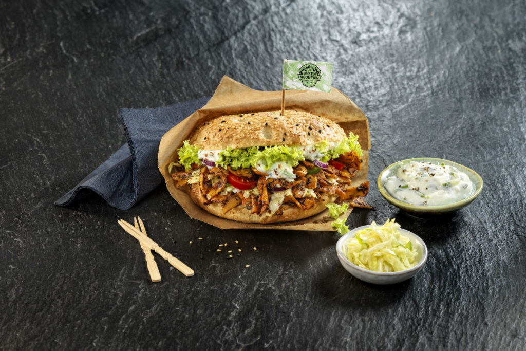 Ganz neu auf dem Markt: Der Plant-based Kebab von The Green Mountain. © Hilcona