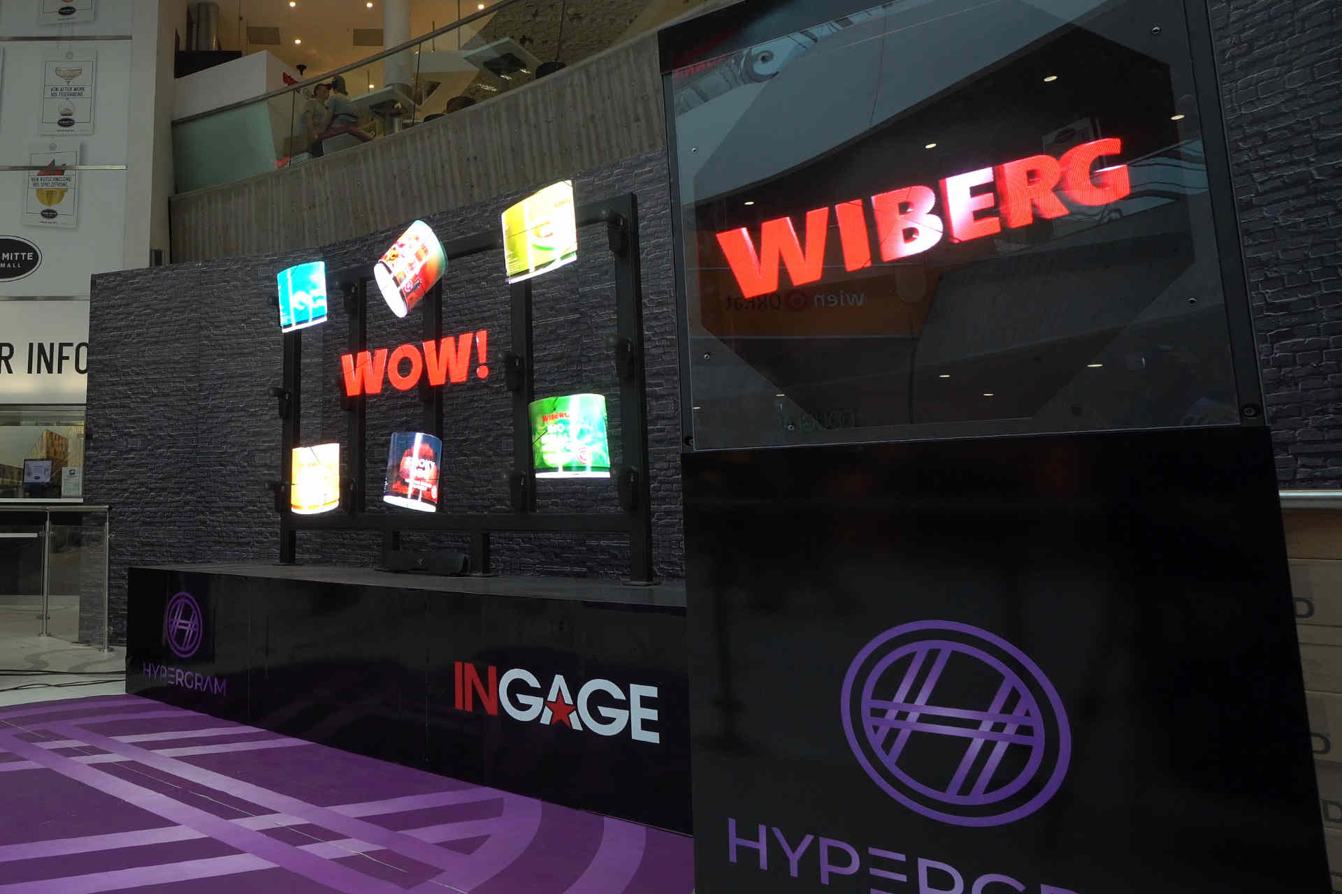 »Wow« von Wiberg präsentierte sich im Shoppingcenter Wien Mitte The Mall.© Wiberg 