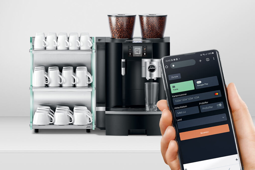 Der Pocket Pilot 2.0 ist ein Management- und Bezahlsystem zur Abrechnung einzelner Kaffeeportionen. © Jura