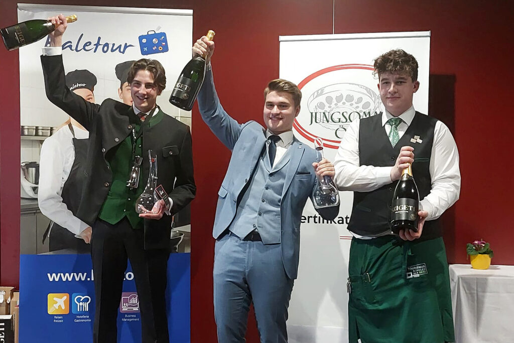 Vitus Lanzer, Fabio Agnello und Julian Walter © Jungsommelier Österreich