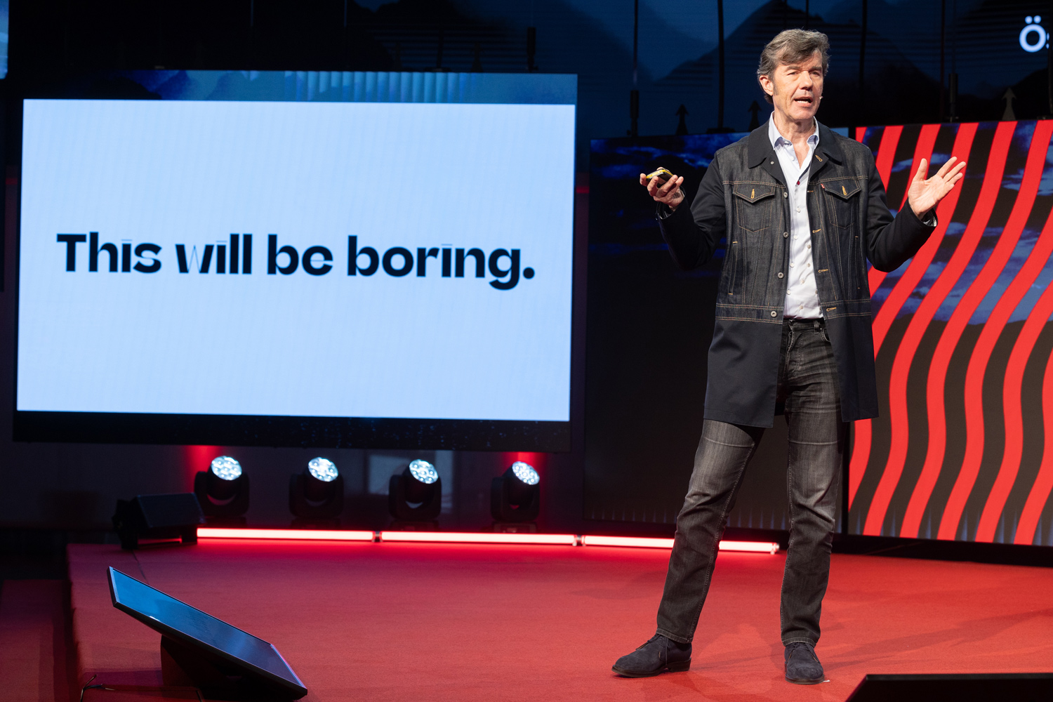 Stardesigner Stefan Sagmeister hielt die Keynote. © ÖW/Jürg Christandl