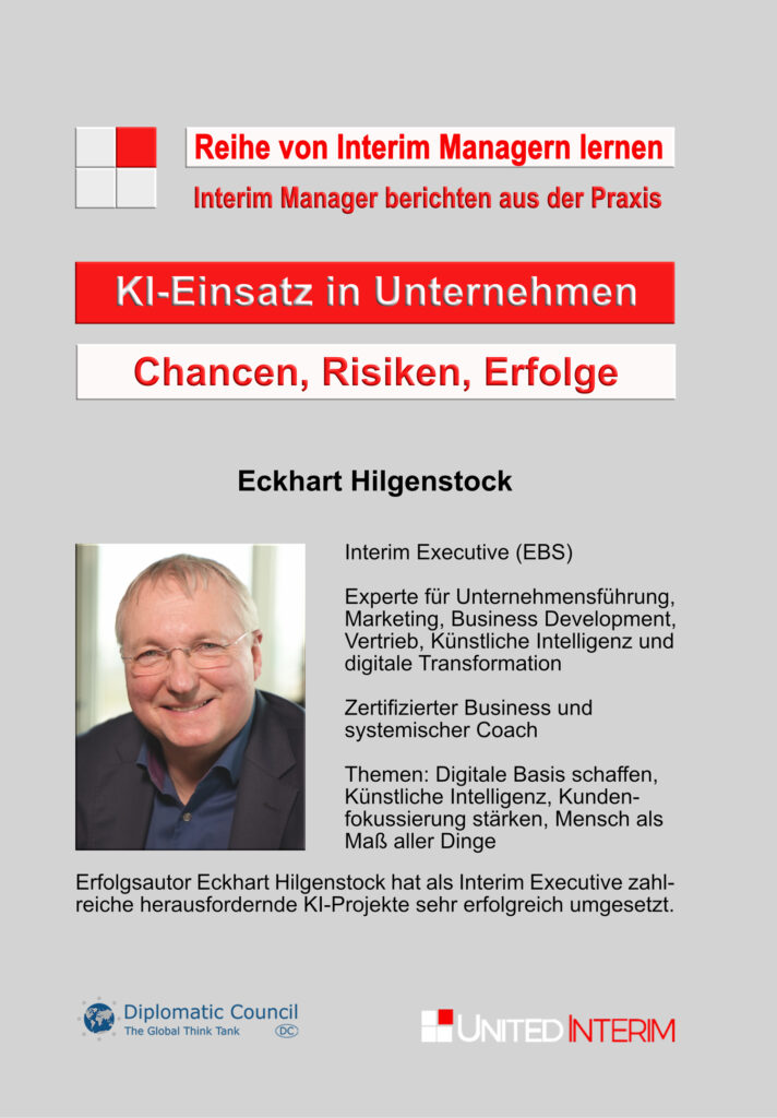 Das Cover von »KI-Einsatz in Unternehmen: Chancen, Risiken, Erfolge«. © DC Publishing