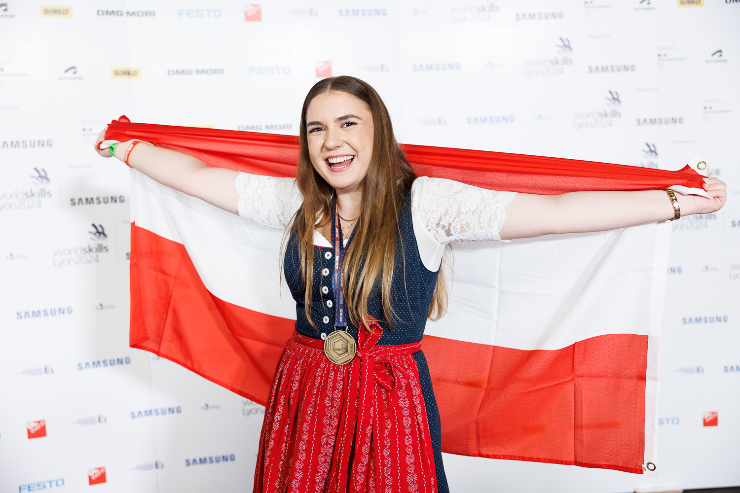 Bronze-Gewinnerin Lisa-Marie Spörk © SkillsAustria/Florian Wieser/Max Slovencik