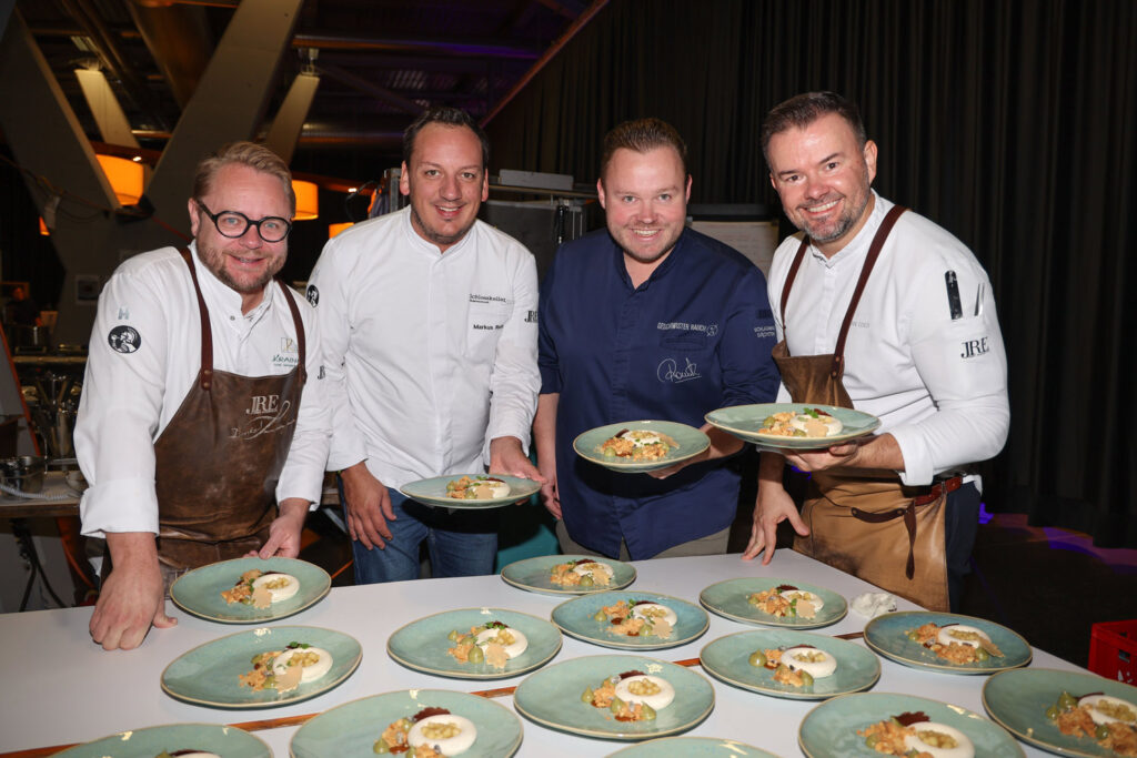 Die Spitzenköche Andreas Krainer, Markus Rath, Richard Rauch und Stefan Eder © HOGAST/Franz Neumayr