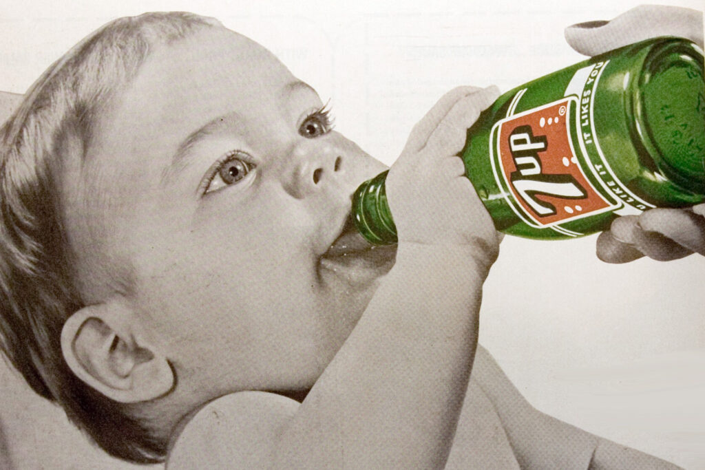 Dieses Baby war das Testimonial einer »7-Up«-Werbung aus den 1950er Jahren. © The Seven Up Company