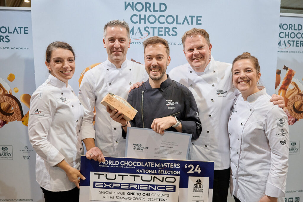 Eveline Wild, Mathias Ludwig, Johannes Warmuth, Lothar Buss und Luzia Kranz © Chocolate Akademie Köln/Nico Kleemann