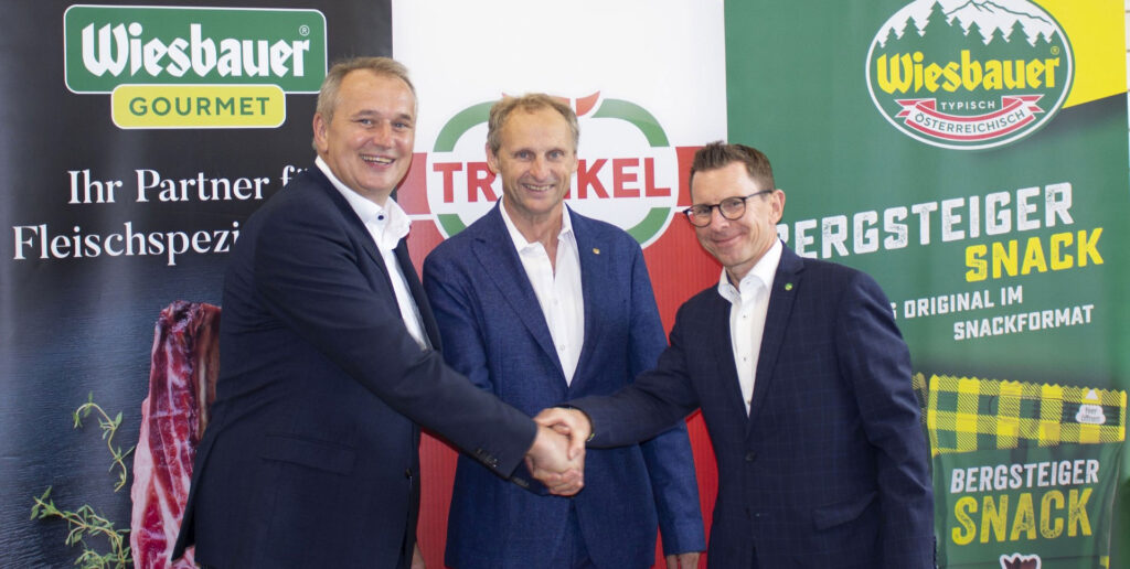GF Ernst Stocker (»Wiesbauer-Gourmet«), Michael Trünkel und Vorstandsvorsitzender Thomas Schmiedbauer